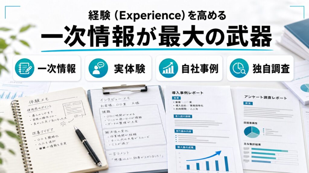 経験(Experience)を高める|一次情報が最大の武器