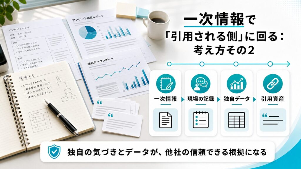 一次情報で「引用される側」に回る