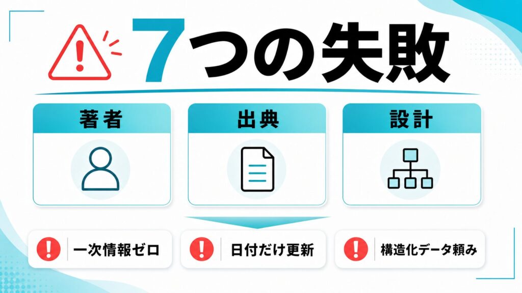 E-E-A-Tを潰す7つの失敗パターン