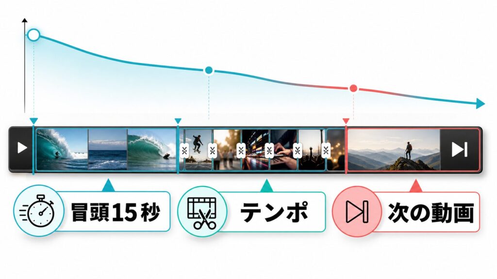 視聴維持率を上げる動画構成のテクニック