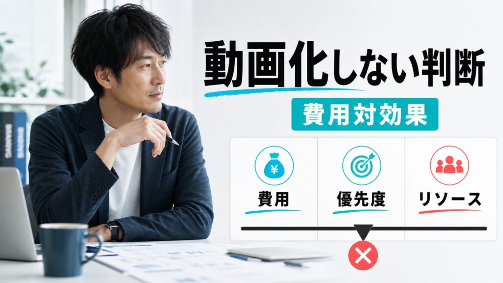 動画SEOが向かない・後回しでよいケース(正直コーナー)