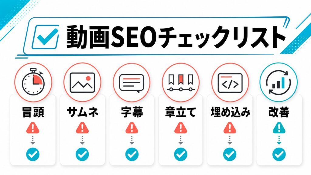 動画SEOでよくある失敗パターン早見表
