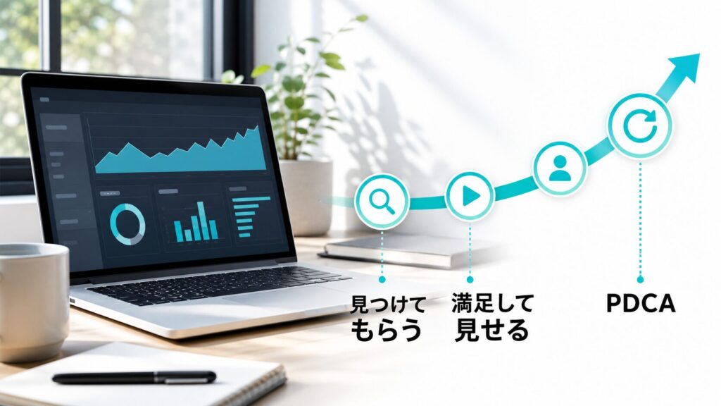 動画SEOは「見つけてもらい、満足して見せる」設計