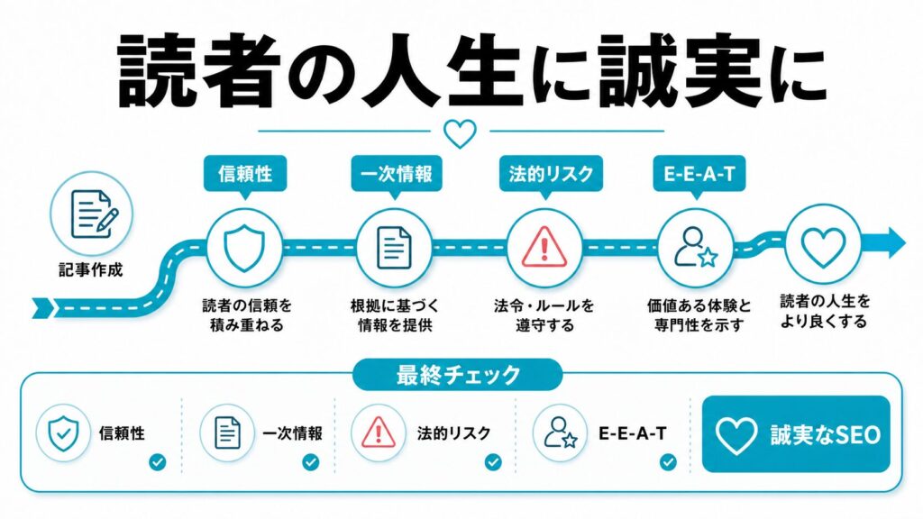 YMYLは「読者の人生に誠実に向き合う」ことが本質